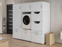 Kast WASHING 1 machine met kast voor wasgoed LARGE wit