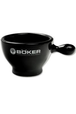 Boker scheerkom porselein zwart met handvat