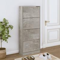 VidaXL Schoenenkast 63x24x147 cm bewerkt hout betongrijs