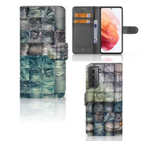 Wallet Case met Pasjes Samsung Galaxy S21 Spijkerbroeken