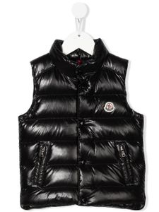 Moncler Enfant gilet matelassé à logo appliqué - Noir