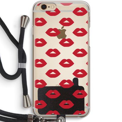 Lips: iPhone 6 / 6S Transparant Hoesje met koord