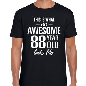 Awesome 88 year / 88 jaar cadeau t-shirt zwart heren