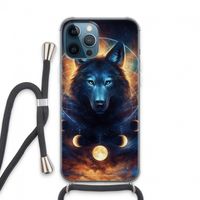 Wolf Dreamcatcher: iPhone 13 Pro Max Transparant Hoesje met koord