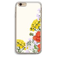 Wilde bloemen: iPhone 6 Plus / 6S Plus Transparant Hoesje
