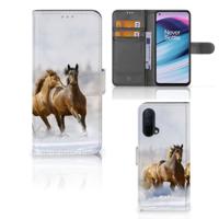 OnePlus Nord CE 5G | Telefoonhoesje | Met pasjeshouder | Paarden