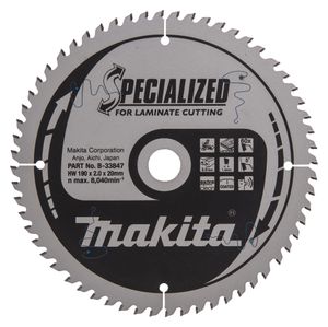 Makita Accessoires Afkortzaagblad | Gemelamineerd | 190X20X2,0 60T 20G - B-33847