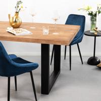 Sohome Eettafel Yannick U Mangohout en staal, 180 x 90cm - thumbnail