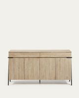 Kave Home Kave Home Dressoir Thinh, Thinh 4-deurs dressoir van massief acaciahout met 2 lades en zwarte afwerking, 184 x 98 cm (mtk0013) - thumbnail