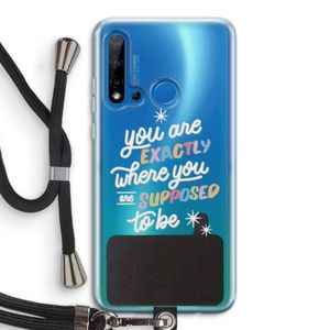 Right Place: Huawei P20 Lite (2019) Transparant Hoesje met koord
