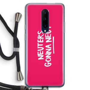 Neuters (roze): OnePlus 7 Pro Transparant Hoesje met koord