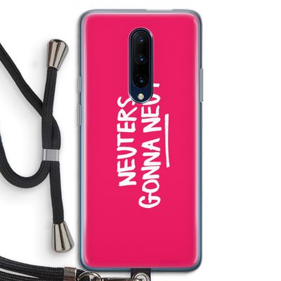 Neuters (roze): OnePlus 7 Pro Transparant Hoesje met koord