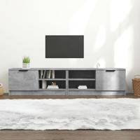 Tv-meubels 2 st 80x35x36,5 cm bewerkt hout betongrijs