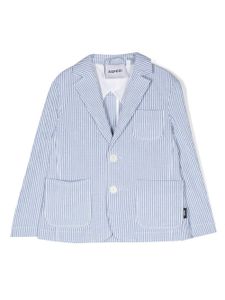 Aspesi Kids blazer en coton à rayures - Bleu