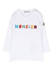 Moncler Enfant t-shirt à logo imprimé - Blanc