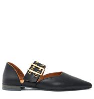 Babouche - Binny ballerina zwart Leer Dames