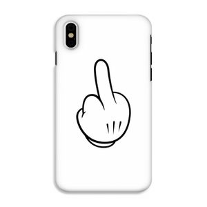 Middle finger white: iPhone XS Tough Case