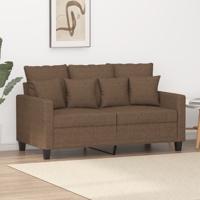 Tweezitsbank 120 cm stof bruin