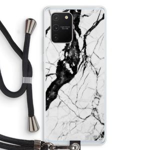 Witte marmer 2: Samsung Galaxy S10 Lite Transparant Hoesje met koord