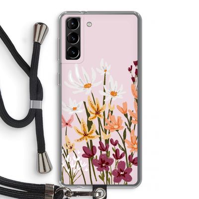 Painted wildflowers: Samsung Galaxy S21 Plus Transparant Hoesje met koord