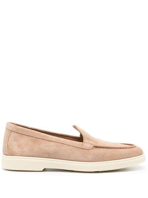 Santoni mocassins en daim à bout rond - Tons neutres