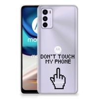 Motorola Moto G42 Silicone-hoesje Finger Don&apos;t Touch My Phone