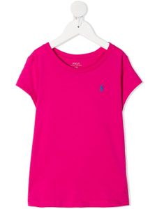 POLO RALPH LAUREN KIDS t-shirt à logo brodé - Rose