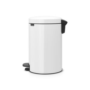 Brabantia newIcon pedaalemmer 12 liter met kunststof binnenemmer - White