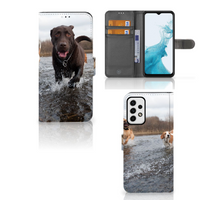 Samsung Galaxy A23 Telefoonhoesje met Pasjes Honden Labrador