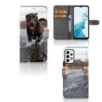 Samsung Galaxy A23 Telefoonhoesje met Pasjes Honden Labrador - thumbnail