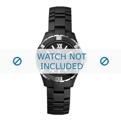 Guess horlogeband X69002L2S / X69004L2S Keramiek Zwart