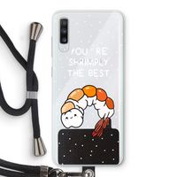 You're Shrimply The Best: Samsung Galaxy A70 Transparant Hoesje met koord