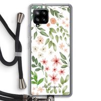Botanical sweet flower heaven: Samsung Galaxy A42 5G Transparant Hoesje met koord