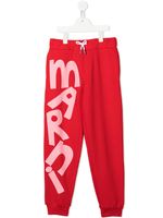 Marni Kids pantalon de jogging à logo imprimé - Rouge - thumbnail