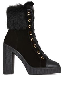 Giuseppe Zanotti bottes à empiècement texturé - Noir