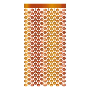 Fiestas Halloween thema party deurgordijn metallic - pompoenen - oranje - 100 x 200 cm   -