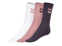 Hummel 3 paar sokken (41-45, Wit/roze/zwart)