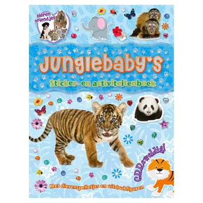 Rebo Publishers Dierenvriendjes - junglebaby&apos;s sticker- en activiteitenboek