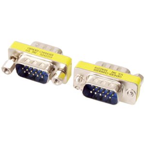 Valueline GCHD-MM15P tussenstuk voor kabels VGA 15-pin D-Sub (M) Zilver