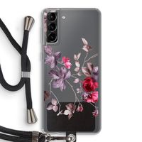 Mooie bloemen: Samsung Galaxy S21 Plus Transparant Hoesje met koord