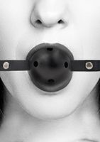 Breathable Ball Gag - With Bonded Leather Straps - thumbnail