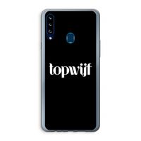 Topwijf Zwart: Samsung Galaxy A20s Transparant Hoesje