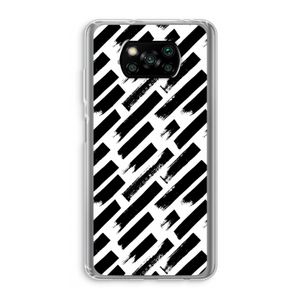Zwarte vegen: Xiaomi Poco X3 NFC Transparant Hoesje