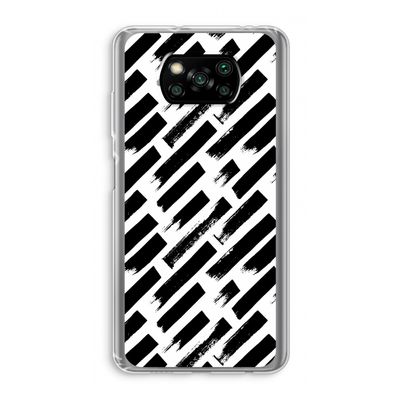 Zwarte vegen: Xiaomi Poco X3 NFC Transparant Hoesje