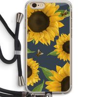 Sunflower and bees: iPhone 6 PLUS / 6S PLUS Transparant Hoesje met koord