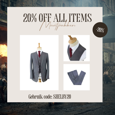 Maatpak Voor Heren | 3-delig Pak | Grijs | Kamgaren Wol | Lichtgewicht & Ademend | Peaky Blinders