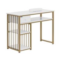 Nageltafel - IJzeren frame - Wit/Goud - Lade