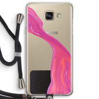 Paarse stroom: Samsung Galaxy A5 (2016) Transparant Hoesje met koord