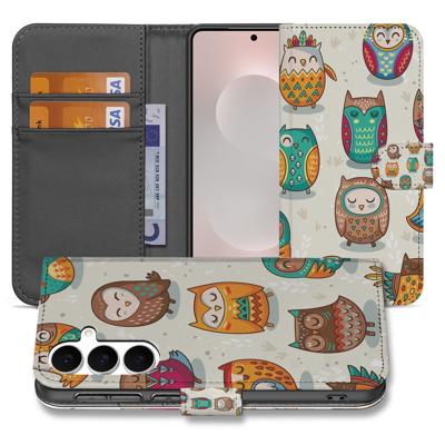 Samsung Galaxy S25 FE | Telefoonhoesje | Met pasjeshouder | Vrolijke Uilen Samsung Galaxy S25 FE | Telefoonhoesje | Met pasjeshouder | Vrolijke Uilen
