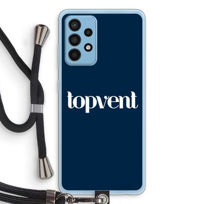 Topvent Navy: Samsung Galaxy A52 Transparant Hoesje met koord